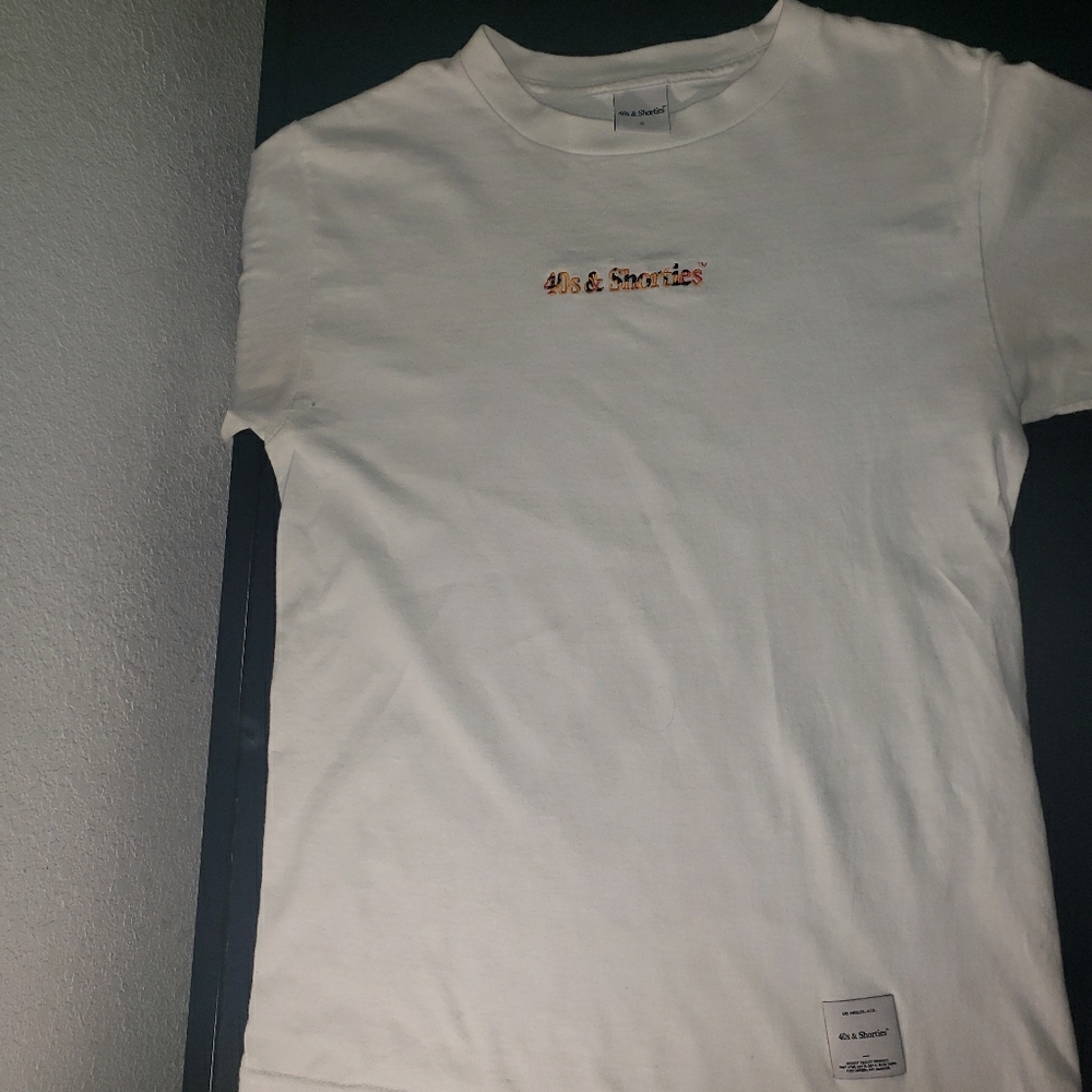 40s&shorties white embroidered tshirt